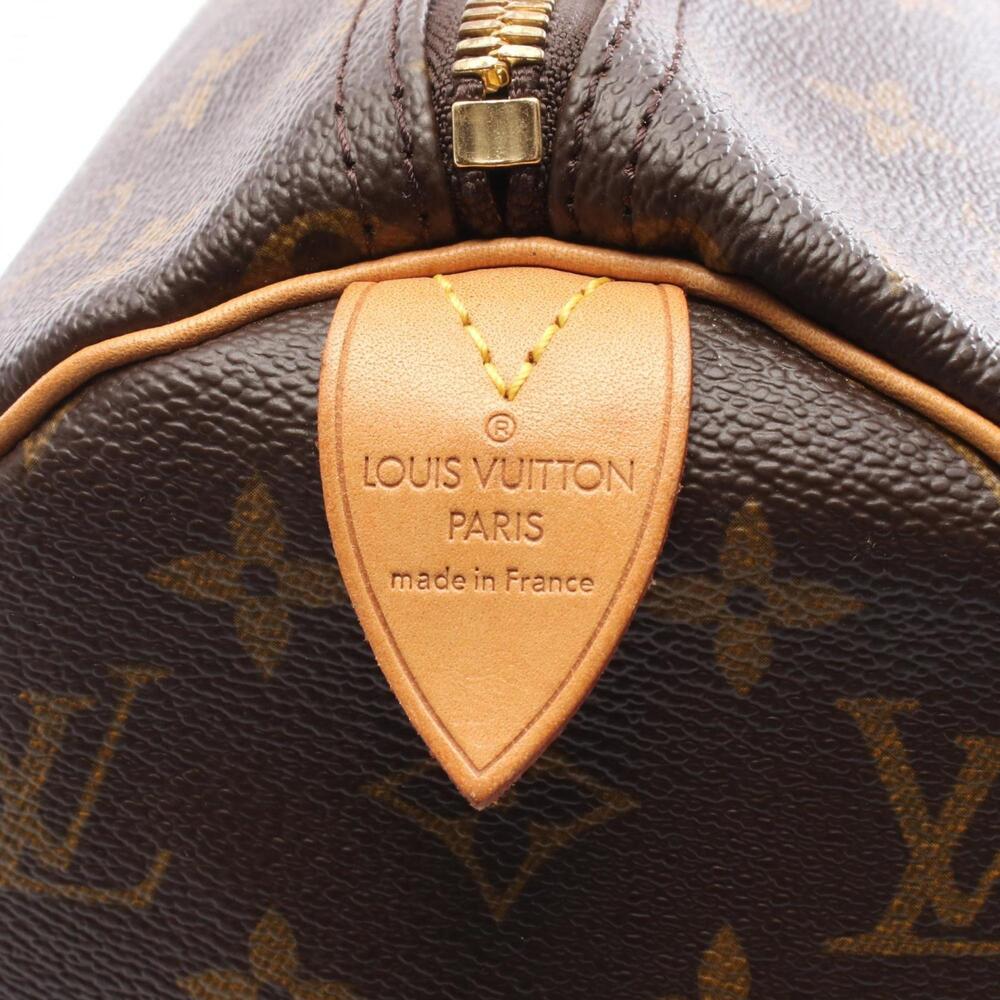 LOUIS VUITTON Authentic Brown Monogram Leather Keepall 45 Boston Bag - Picture 4 of 8
